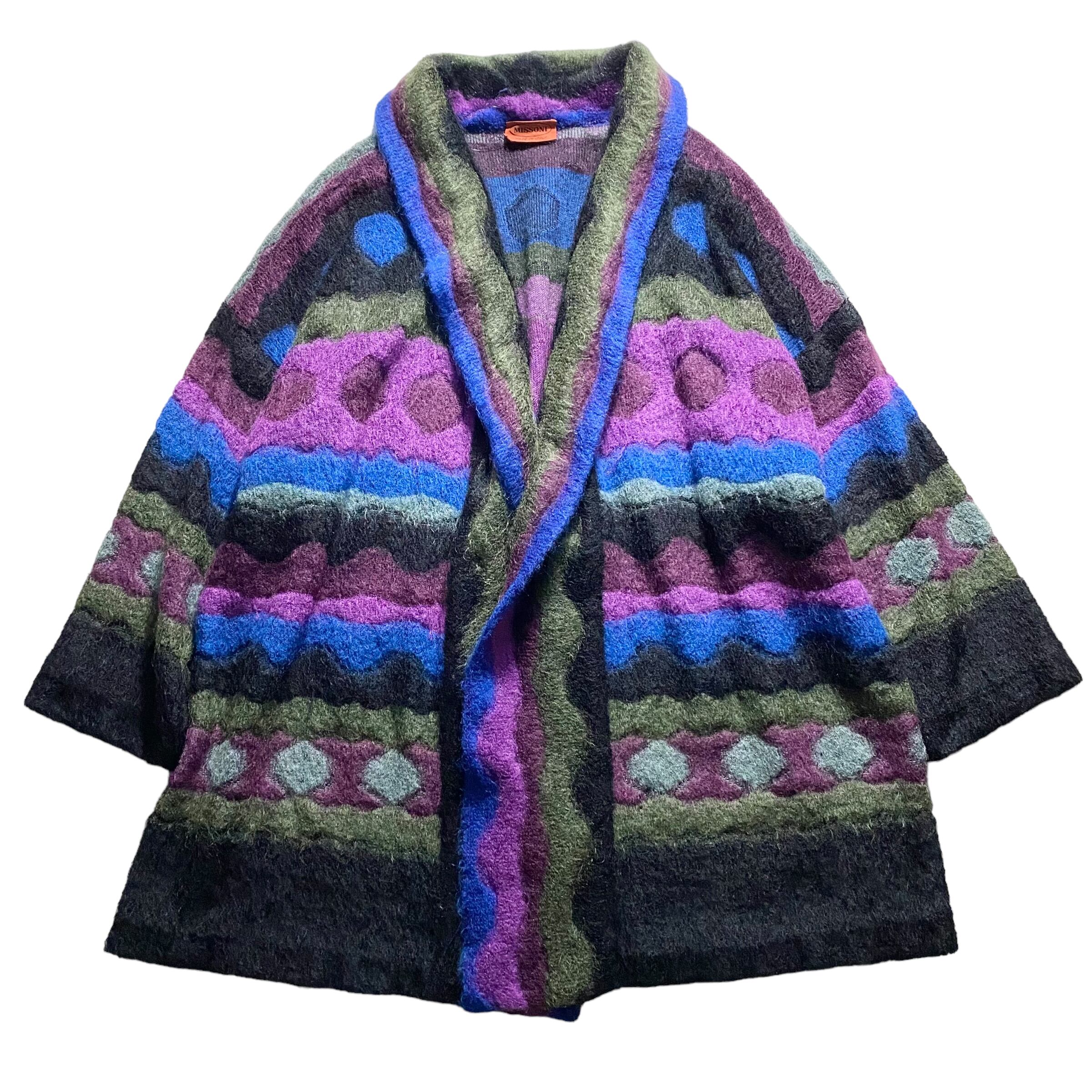 MISSONI shawl collar mohair knit jacket | NOIR ONLINE