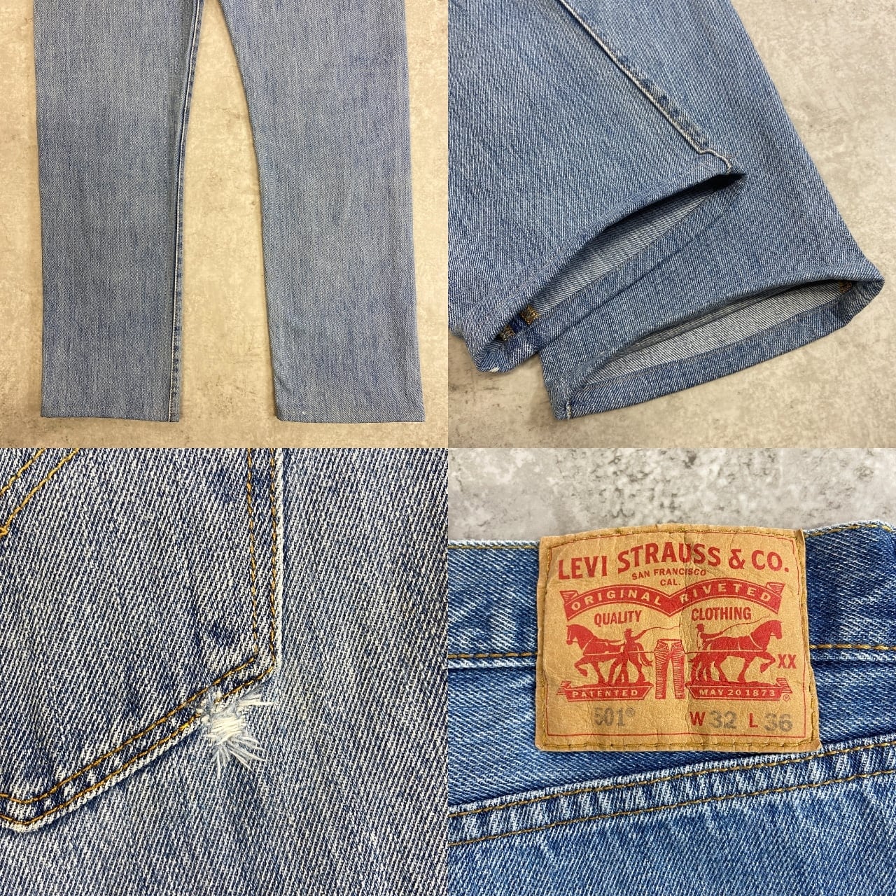Levi's リーバイス 501 ストレート デニムパンツ メンズW33相当 古着 Levi's リーバイス 501 ストレート デニムパンツ メンズW33相当 古着