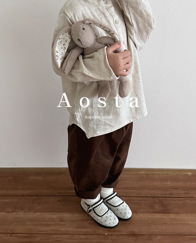 《秋ご予約》butter pants ★ ｜ご予約 秋 aosta アオスタ ズボン pants パンツ 女の子 男の子 ベビー 淡色 保育園