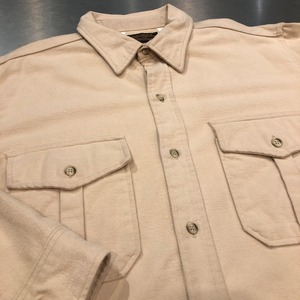 ⊕⊕1990s EDDIE BAUER CHAMOIS CLOTH SHIRT BEIGE