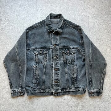 80s OLD STUSSY/Denim Jacket/USA製/黒タグ/L/デニムジャケット 