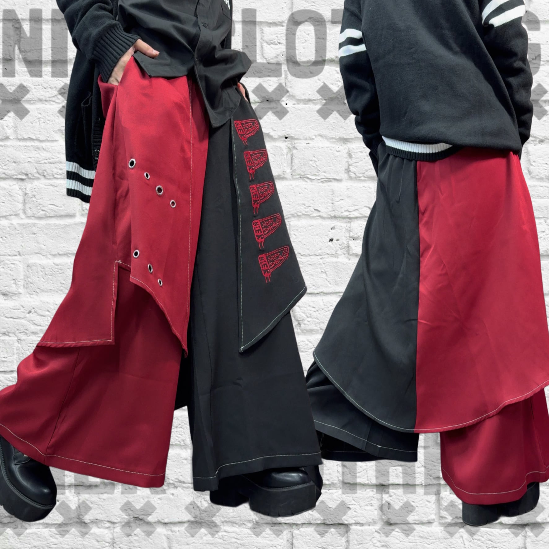 3/5日目玉大特価55%OFF》春夏用MEN'Sフラップ付きTWO-TONE WIDE PANTS