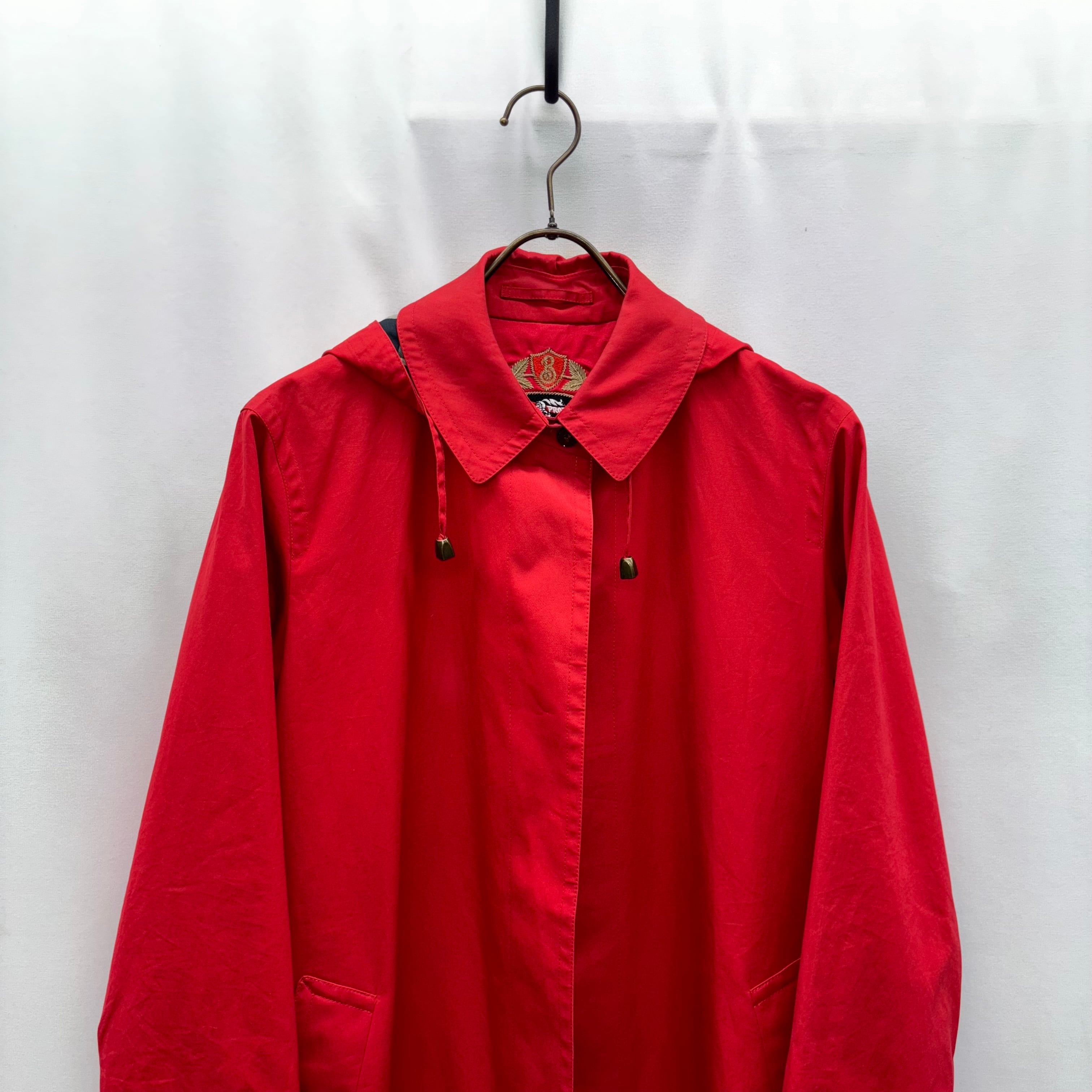 ９０Ｓ.BURBERRY'S レッド ロングコート　　９号 BURBERRYS】90s coat バーバリー コート レディース | no pain no gain