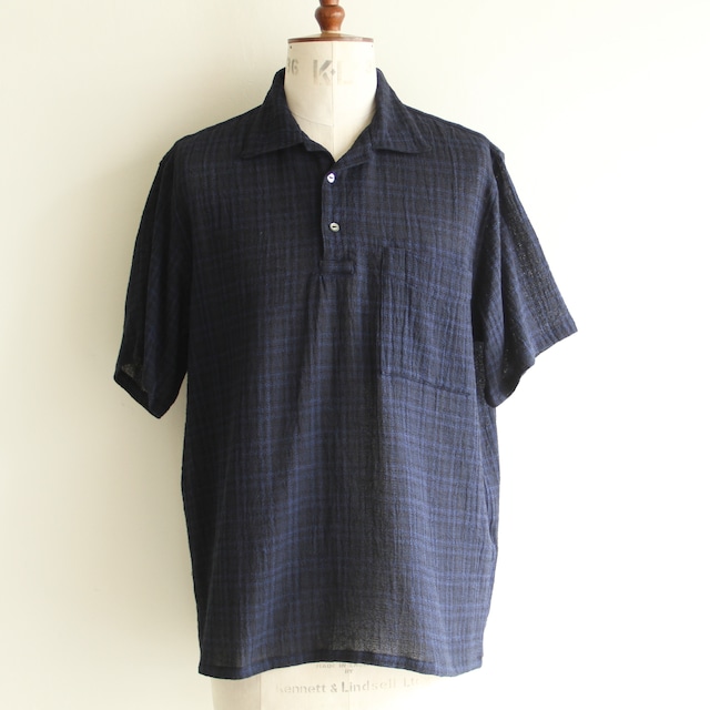 D.C WHITE【 mens 】madras check collar shirts