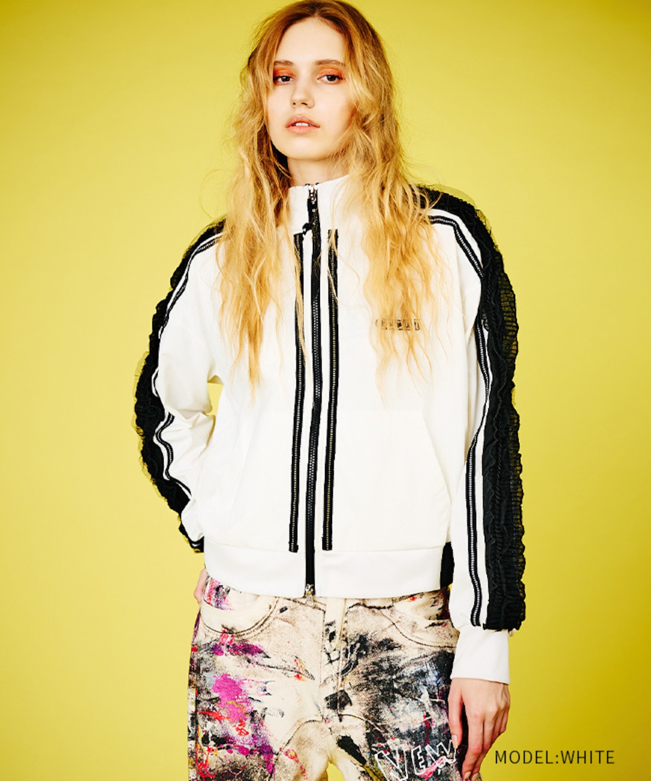 COOLAスイッチングラグランスリーブトラックジャケット (WHITE) CQ-48017