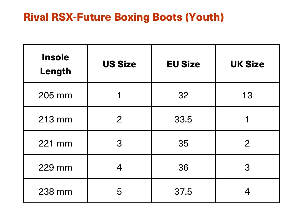 RIVALライバル ジュニアボクシングシューズRSX-FUTURE BOXING BOOTS