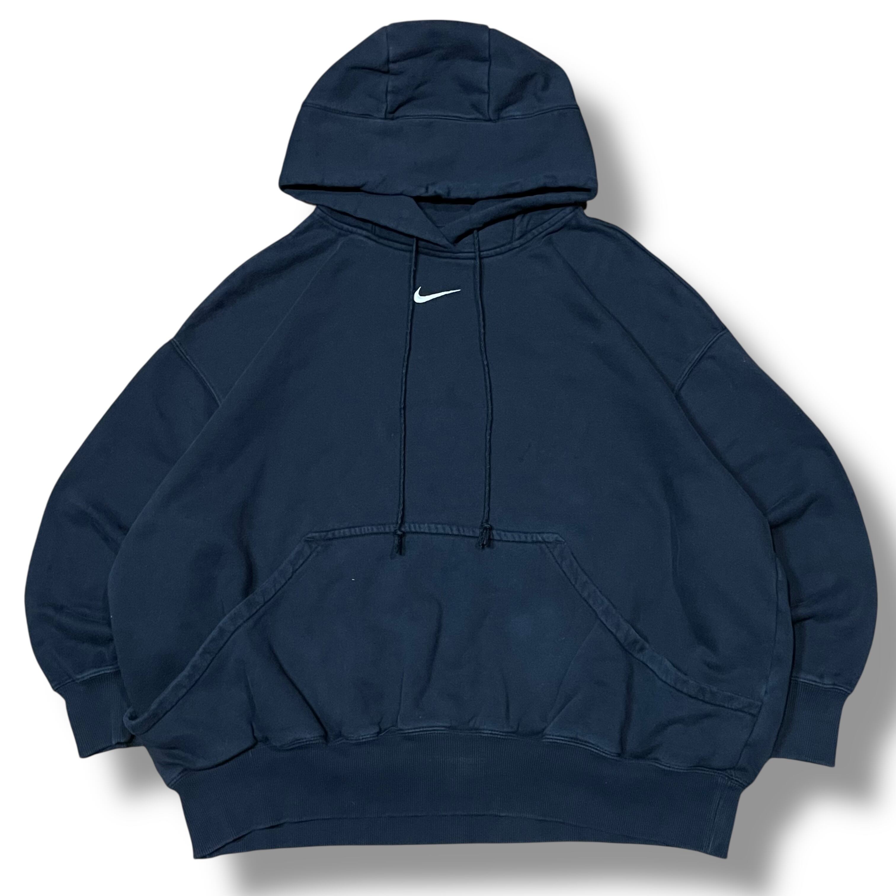 L】NIKE ナイキ 刺繍ロゴ ブランドロゴ パーカー フーディー フェード