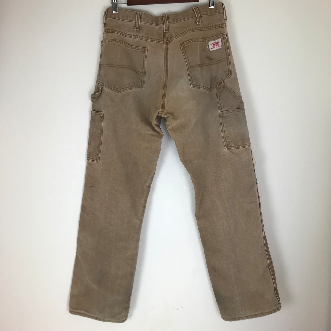 USA製 90s vintage ROUND HOUSE ダブルニーダック地ワークパンツ 90 