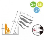 鯉のぼり　　　　　　　　　　　　1.2ｍ『吉兆』　　　　　　　　　　　　　　プレミアムベランダスタンドセット