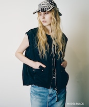 ジップアップペイントカーゴベスト (BLACK) CQ-48027