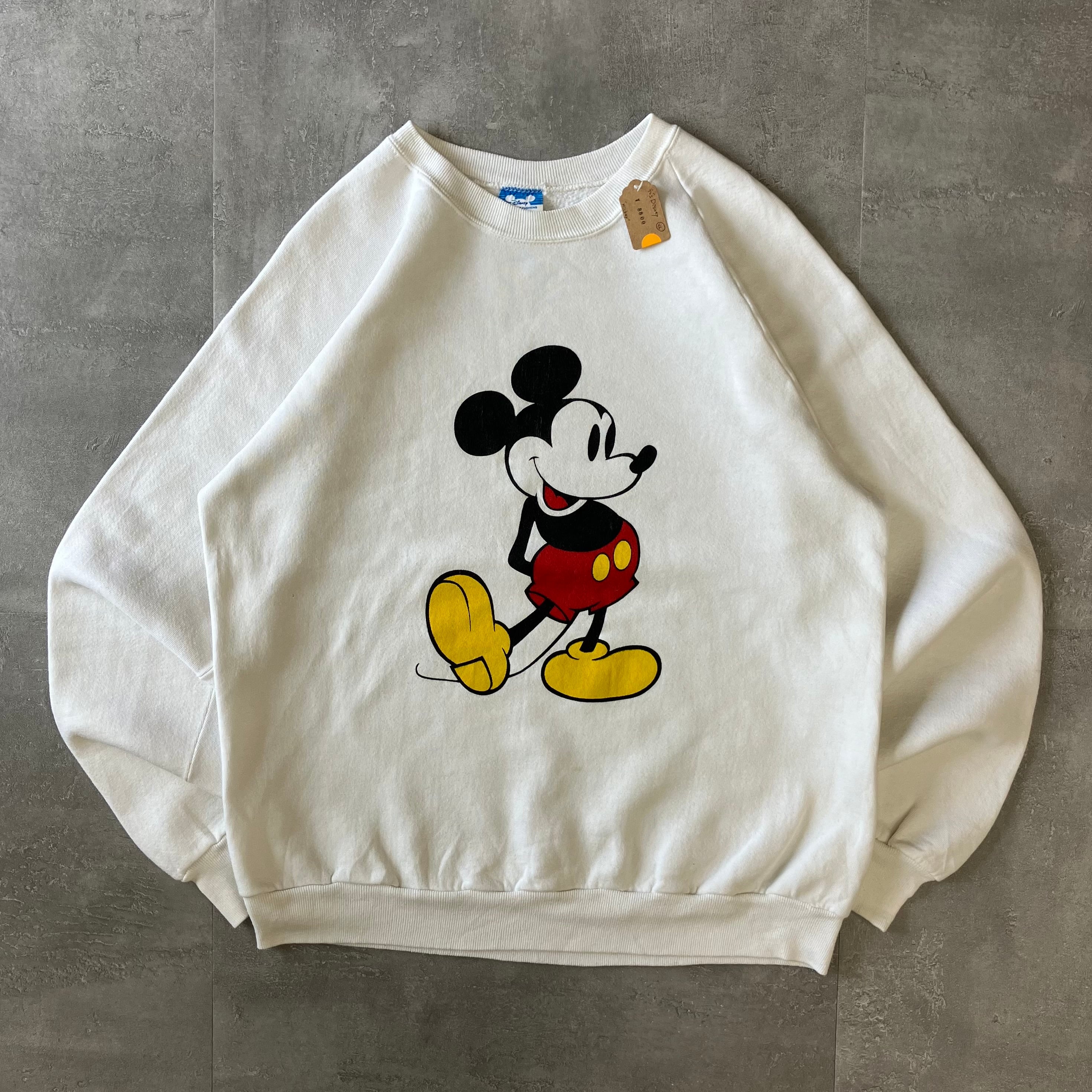 Disney 90s スウェット mickey プリント ラグランスリーブ No.1786