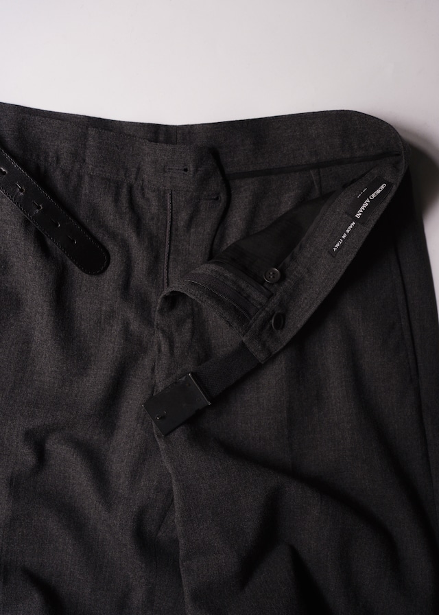 GIROGIO ARMANI 03AW belted wool slacks