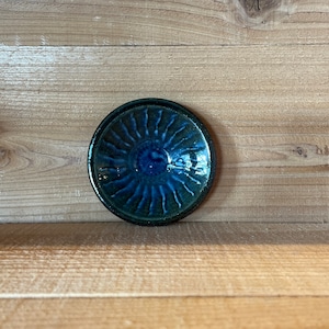 小代本谷ちひろ窯 刷毛目呉須 豆皿