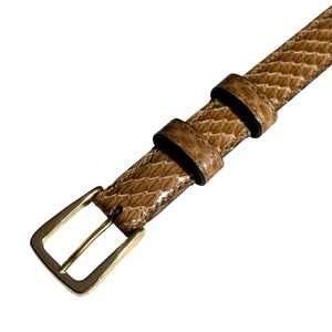 CELINE python leather narrow belt