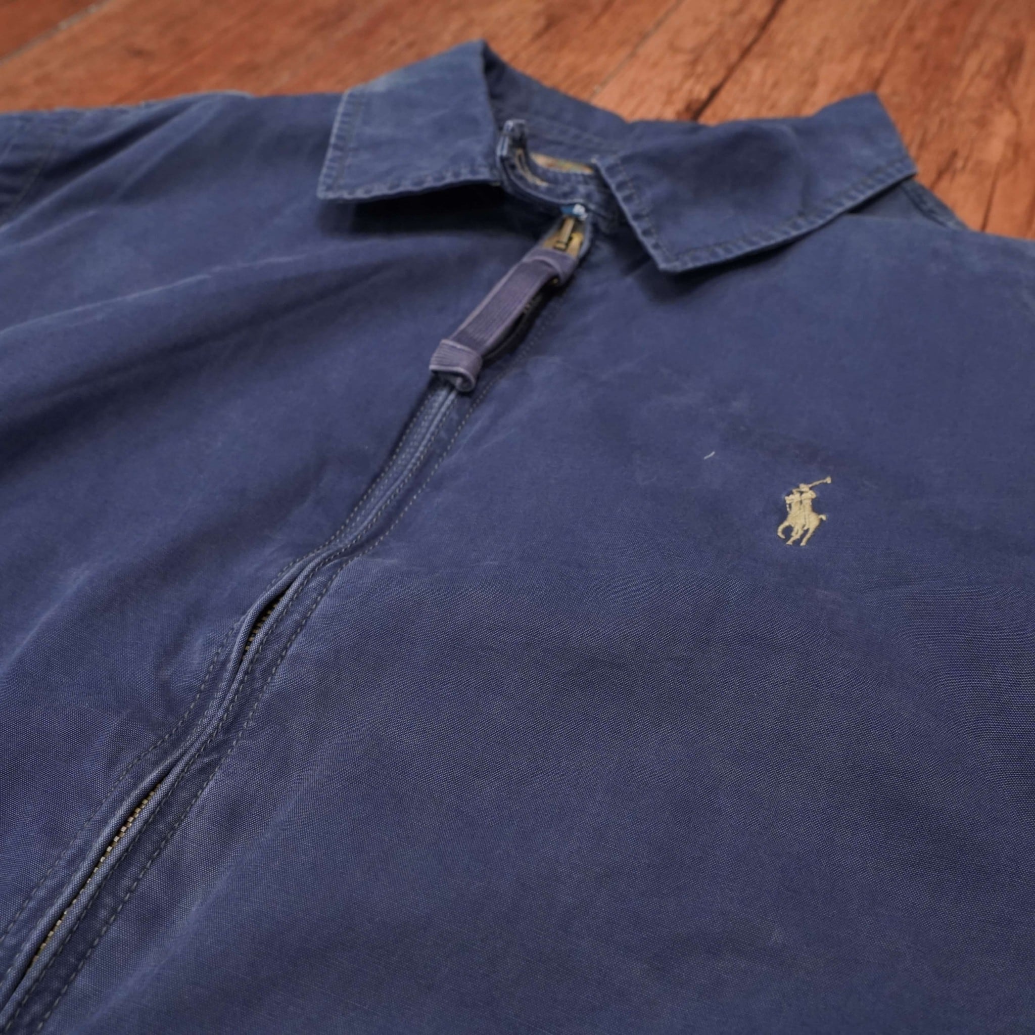 ralphlauren コットンジャケット XL/ネイビー スイングトップ