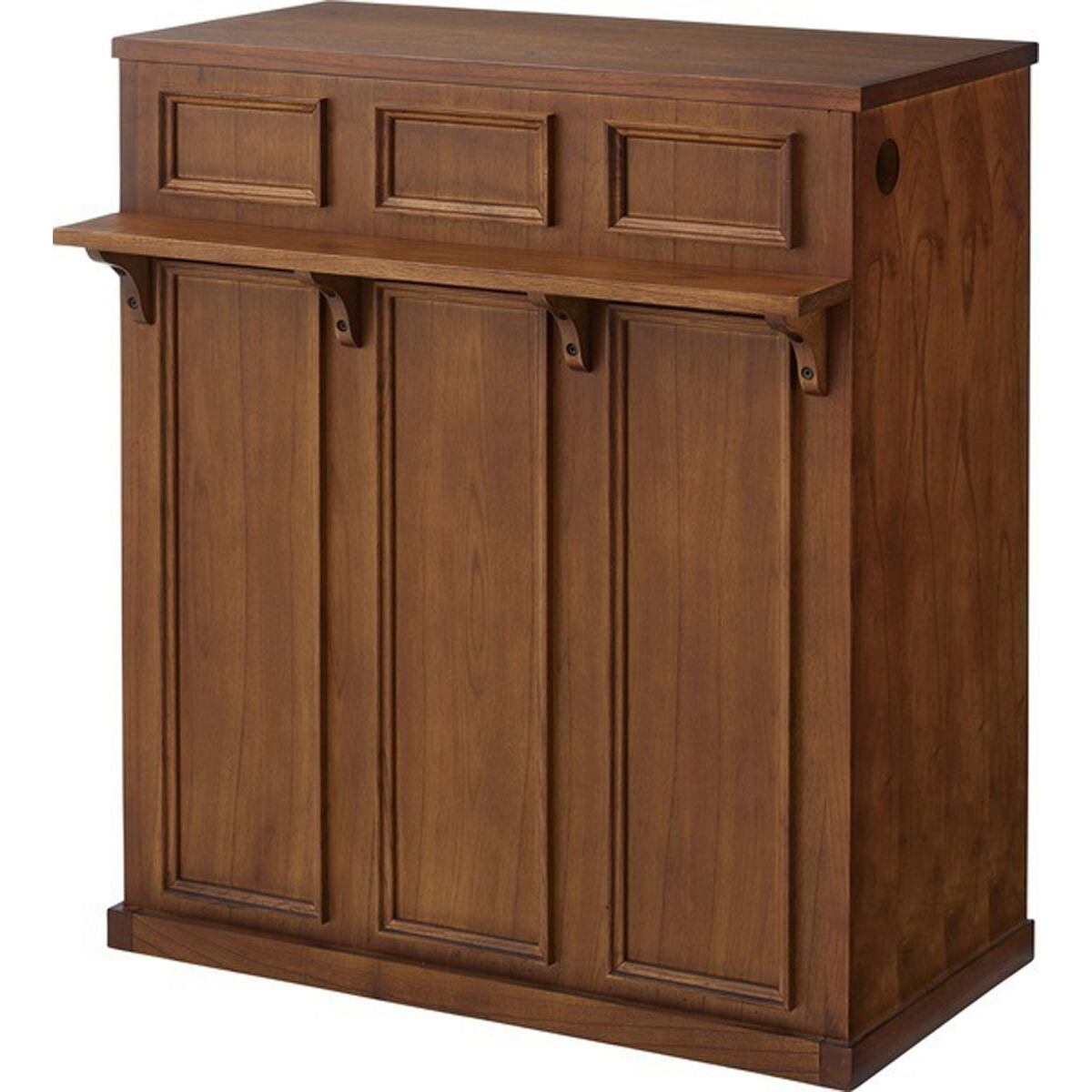 カウンター 天然木 ミンディ 天然木化粧合板 ミンディ ラッカー塗装 可動棚6枚