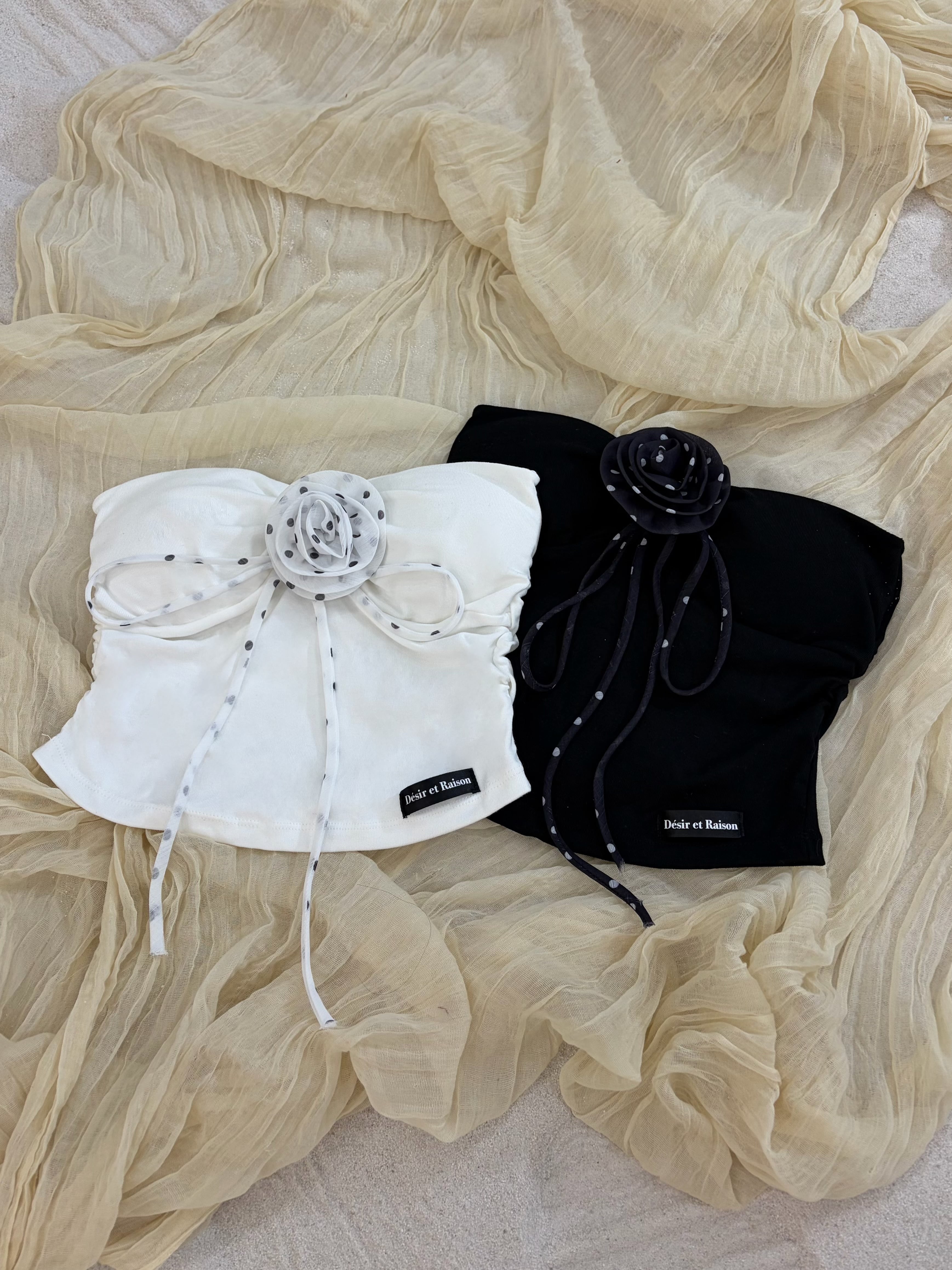 Rose Motif Cup Tops