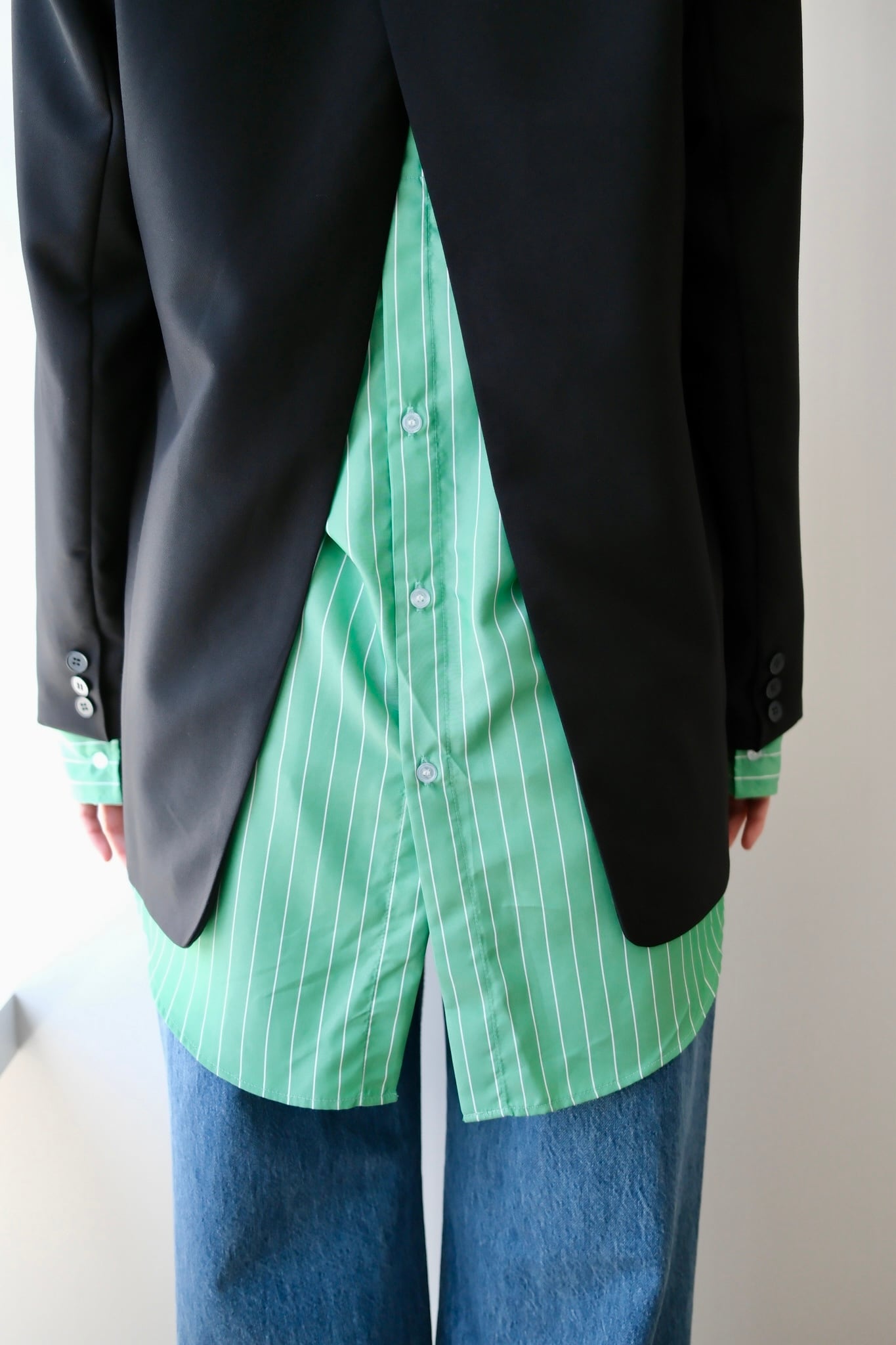 shirt docking jacket シャツドッキングジャケット Black x Green
