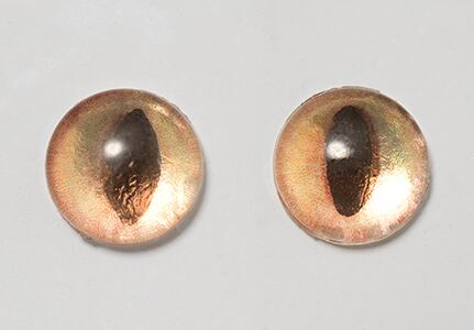 Silicone eye - 6.5mm Iris-Only Metallic Gold Cat