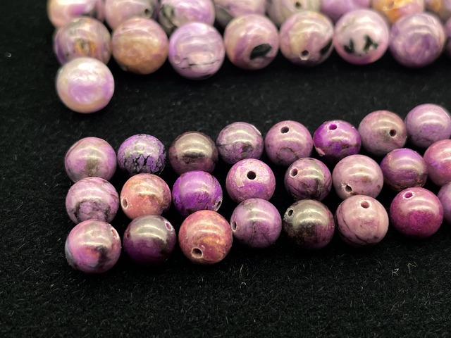 ハンドメイドビーズ素材セット（チャロアイト）