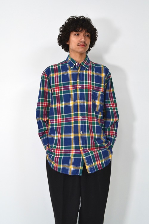 90s ITALY製 Check pattern shirt