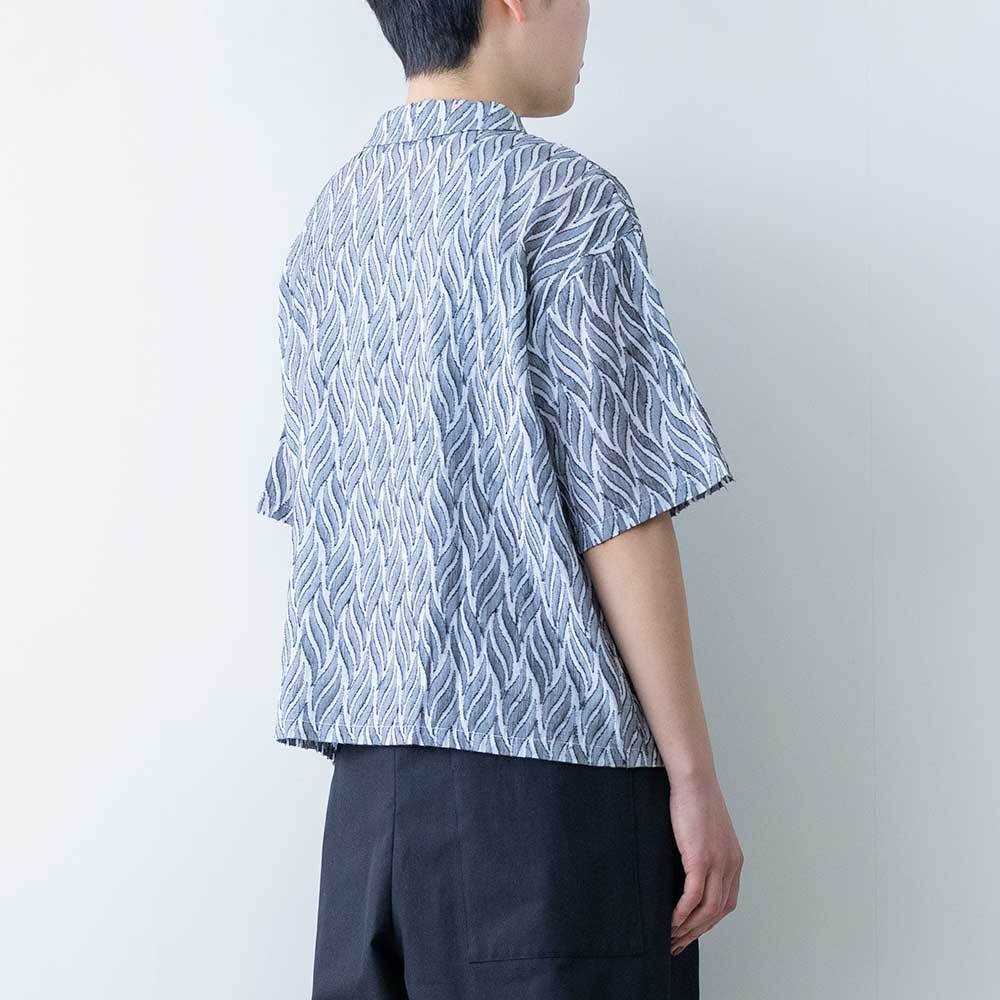 mizuiro ind カットジャガードハーフスリーブシャツ | LASQ store