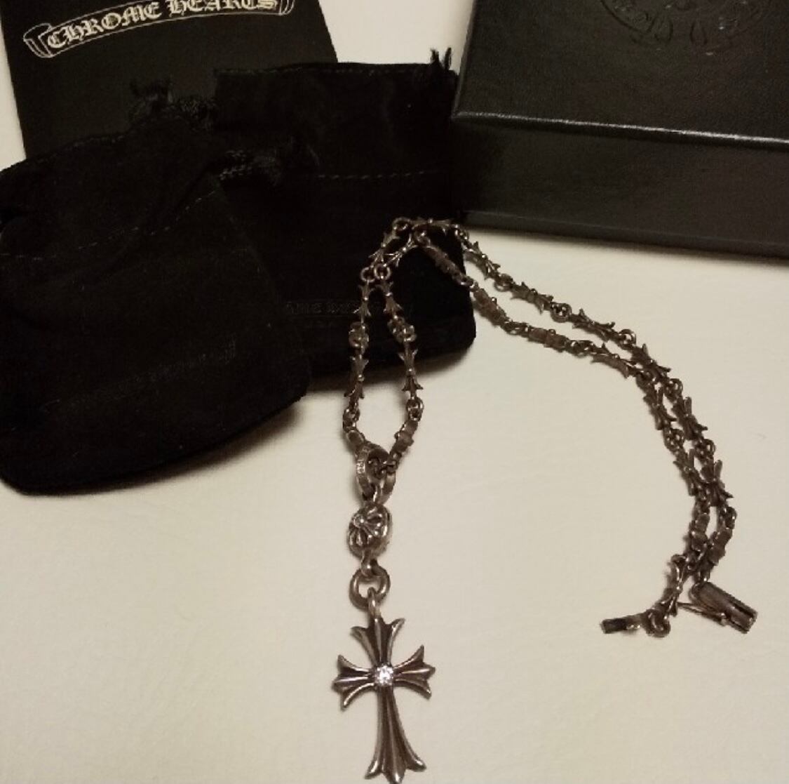 CHROME HEARTS クロムハーツ ダイヤ クロス チャーム チェーン