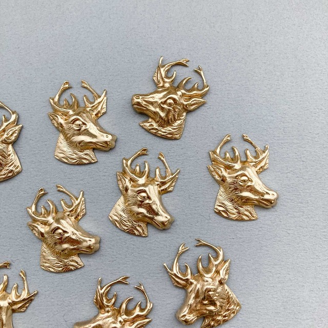 〈最終入荷〉USA真鍮 鹿の頭プレート
