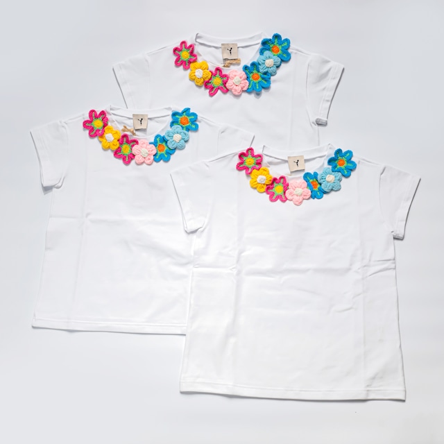 【LA SCIMMIA DA BAGNO】花刺繍T-shirt