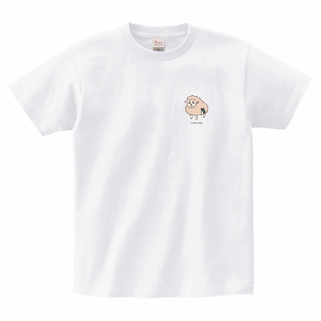 Tシャツ　胸元　ちわわひつじ　そんな目でこっち見ないで　ホワイト　S/M/L/XL