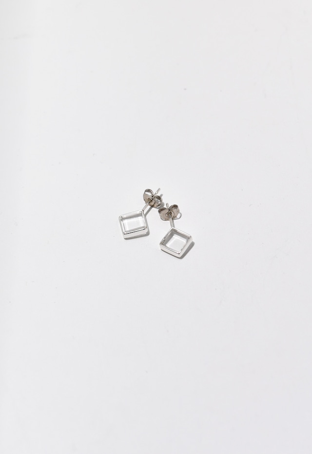 water square pierce Silver