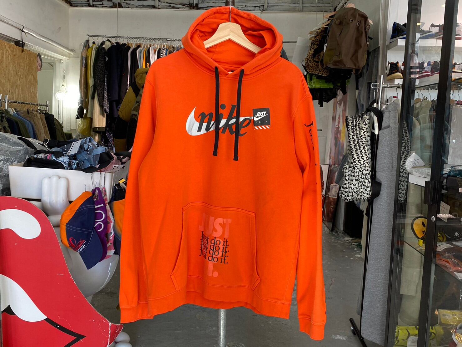 均一SALE‼ NIKE NSW CLUB JUST DO IT PACK PULLOVER HOODIE ORANGE LARGE  AV5905-891 82756 | BRAND BUYERS OSAKA