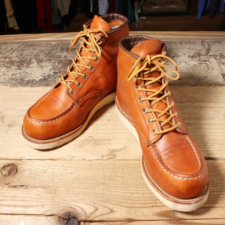 USA製 RED WING レッドウィング 875 レザー ワーク ブーツ 25cm 7 ワイズD クラシック モックトゥ アメリカ古着　 110222aw155 | 古着屋ataco garage powered by BASE