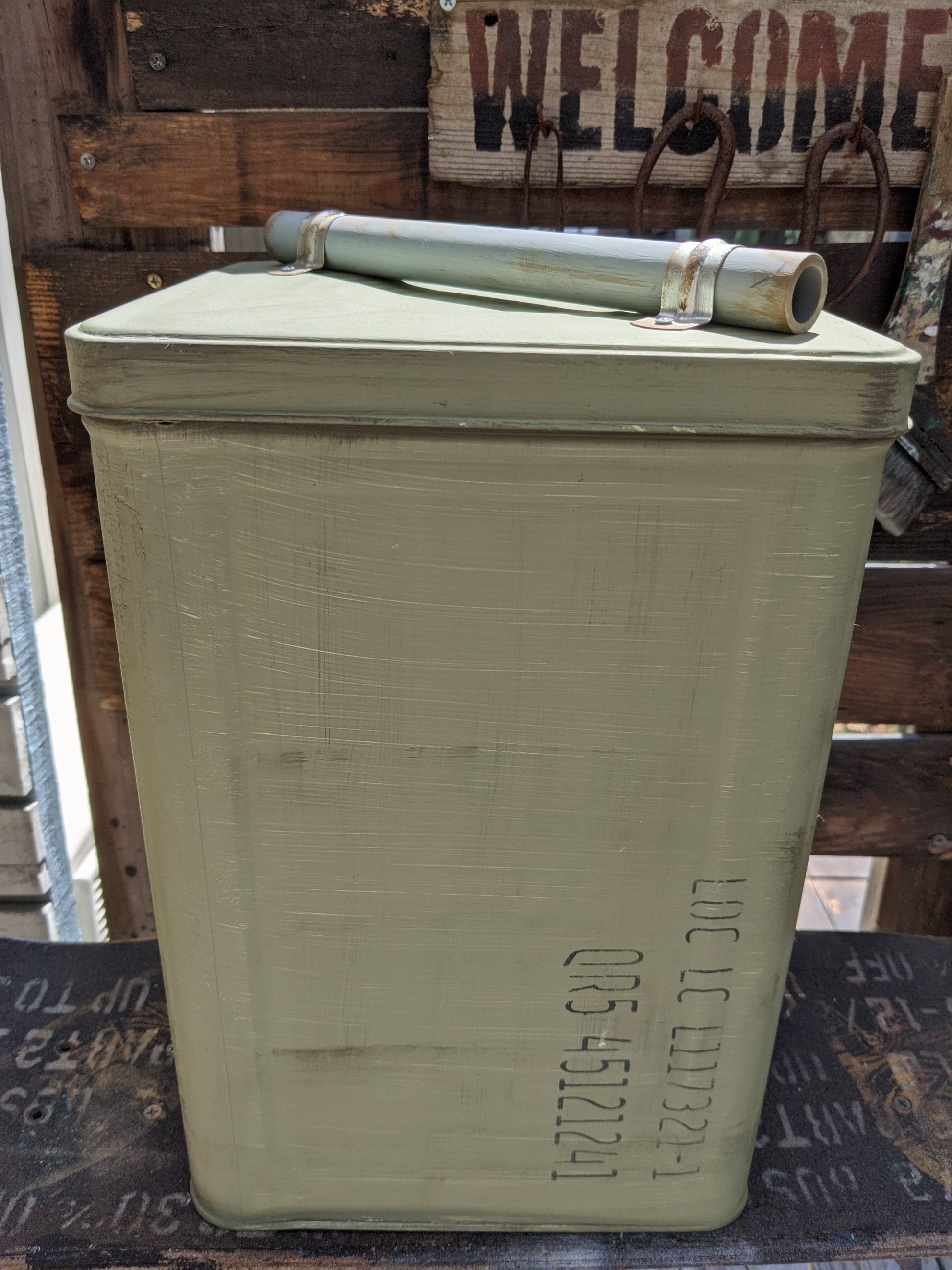 やさグレコンテナ風一斗缶(モスグリーン)