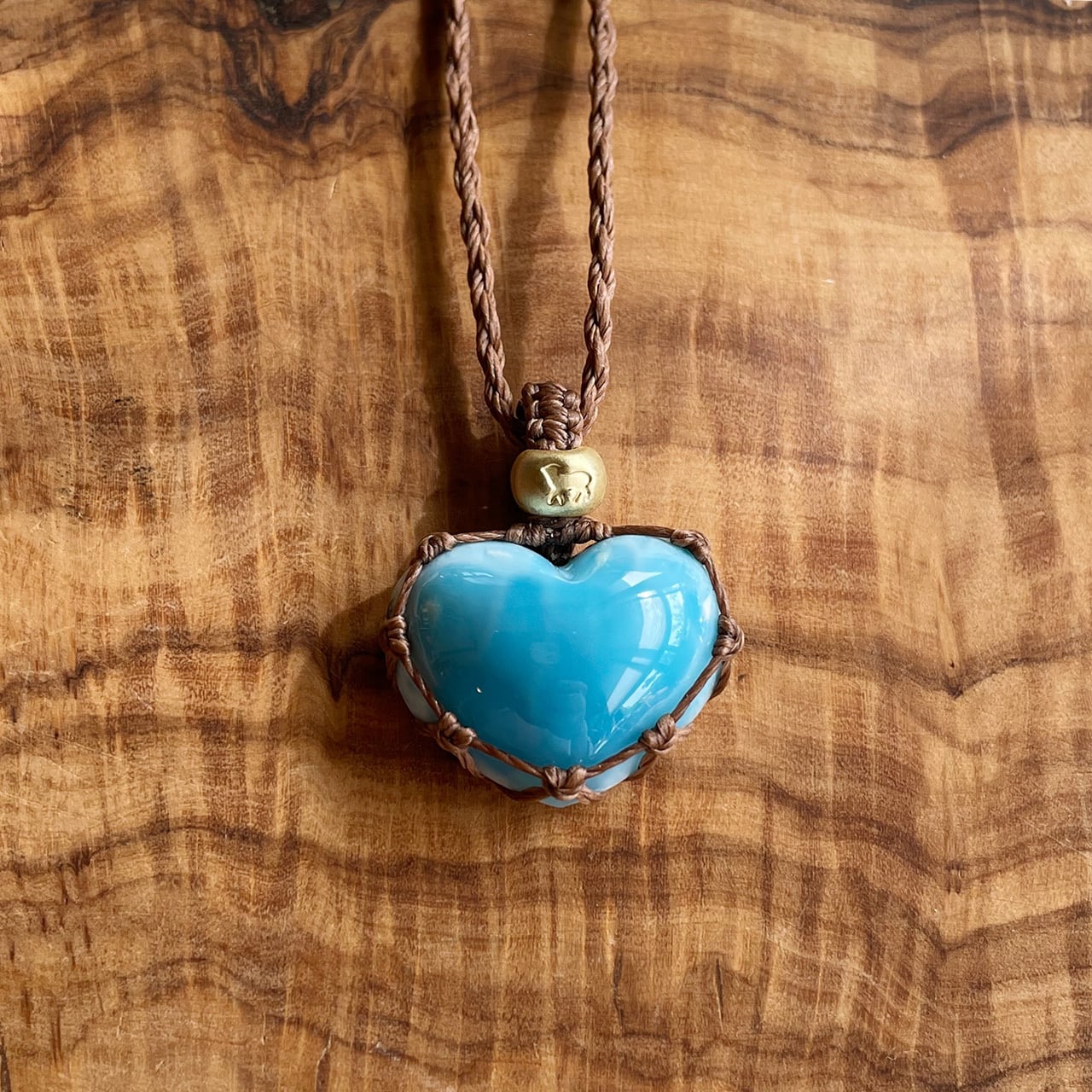 販売 ハイクオリティ ラリマー 可愛いハート型 ネックレス 5 ハイ