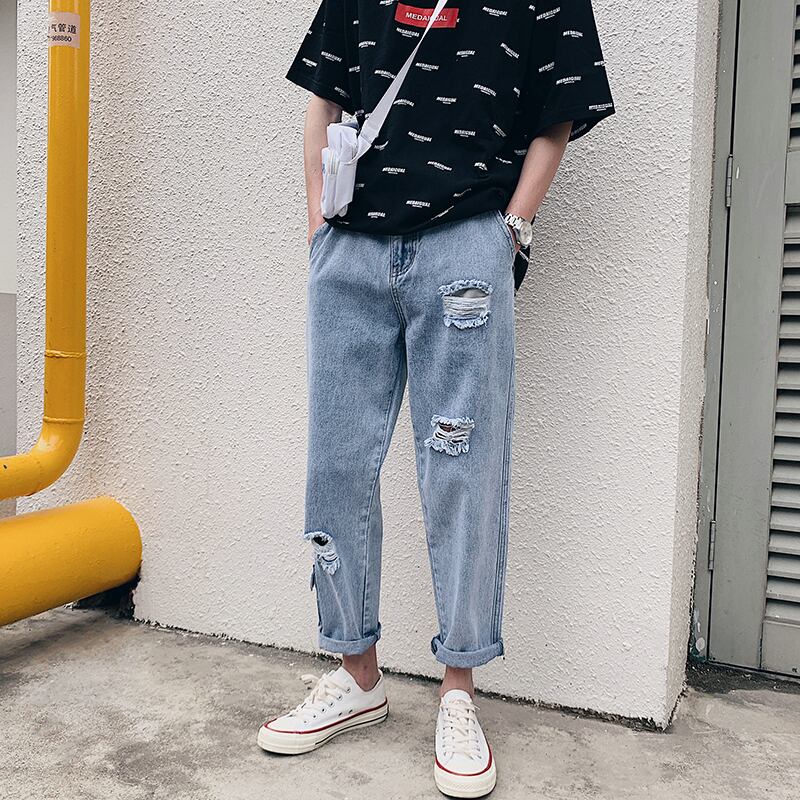 全2色 デニム パンツ ストレート カジュアル 無地 おしゃれ