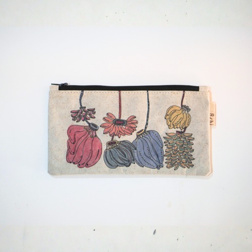 Ashi｜亜紙 Flat Pouch M＊SUSU! Banana 紙ポーチ バナナ ハンドメイド