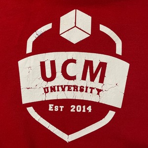 【GILDAN】カレッジ UCM UNIVERSITY セントラルミズーリ大学 オハイオ大学 ロゴ プリント パーカー スウェット プルオーバー フーディー M US古着