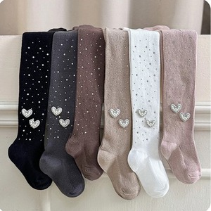 ビジュー付きハートタイツ(2足)