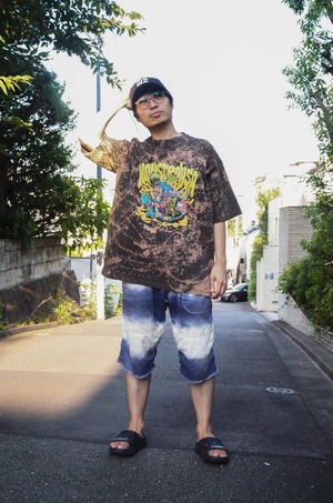 【一点物】Art TAG T-shirts 【Patchy Bleach２】