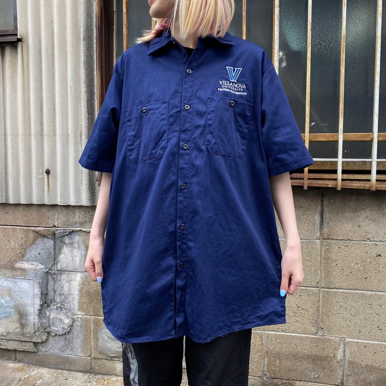 レッドキャップ 無地 ワーク メンズ 2XL レッド シャツ  90s 半袖