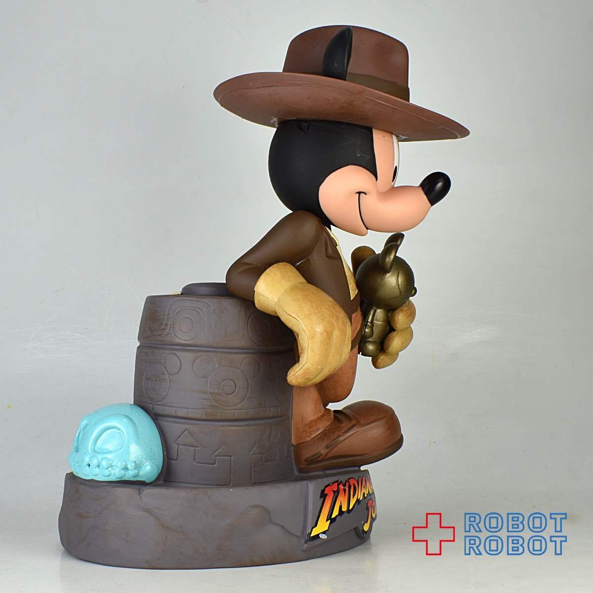 ミッキーマウス インディ・ジョーンズ ソフビ貯金箱 ディズニーパーク