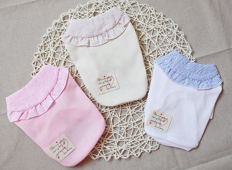 【SALE】ギンガムラウンド襟トップス S ~ XL 3color  /  犬服 シャツ ドッグウェア 犬の服 ペット洋服 小型犬 中型犬 top34