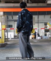 ◆総柄 オープンカラー オーバーシャツ◆wi-632095