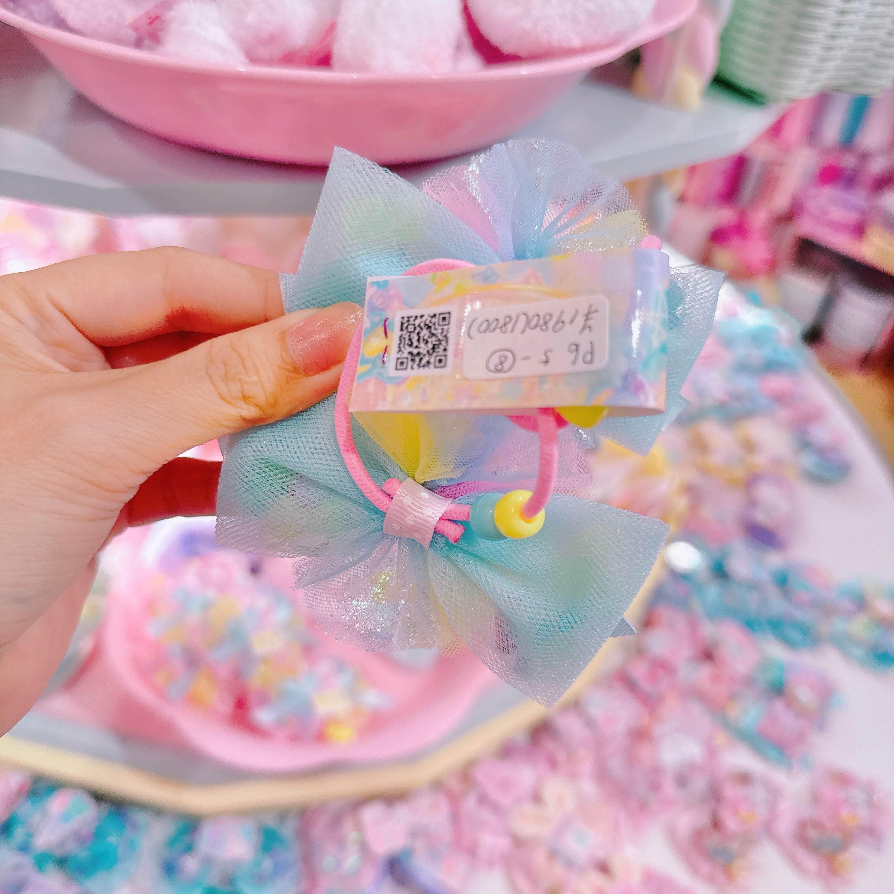 【P6】5-8シャカシャカツインヘアゴム