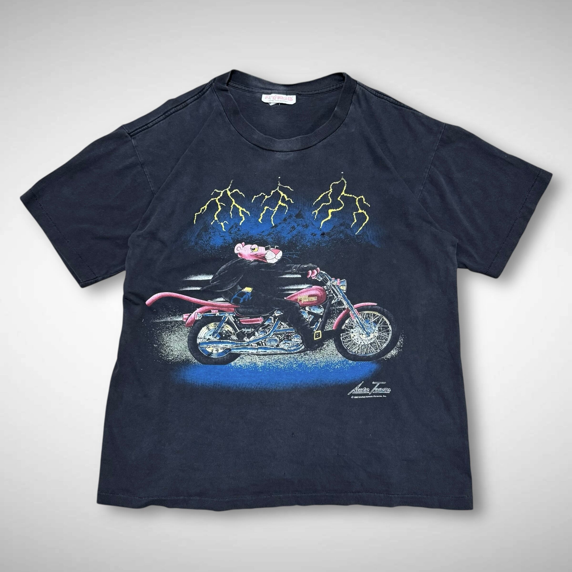 90s pink panther Thunder Harley-Davidson T-shirt ピンクパンサー
