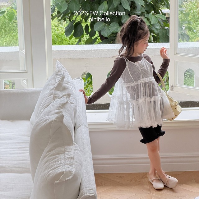 【予約/送料無料】ninibello / Sha layered dress