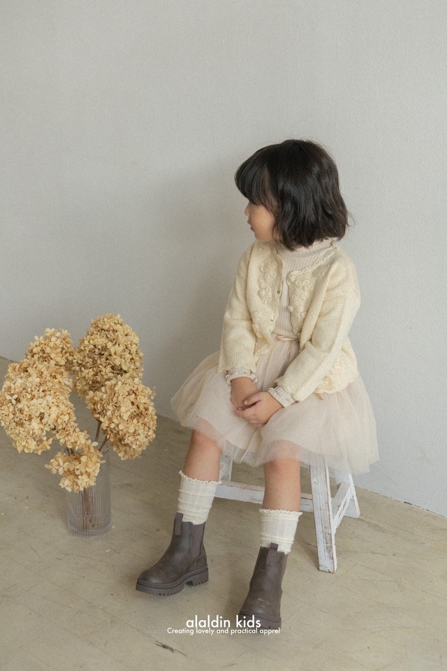 【即納】aladin / flower knit cardigan