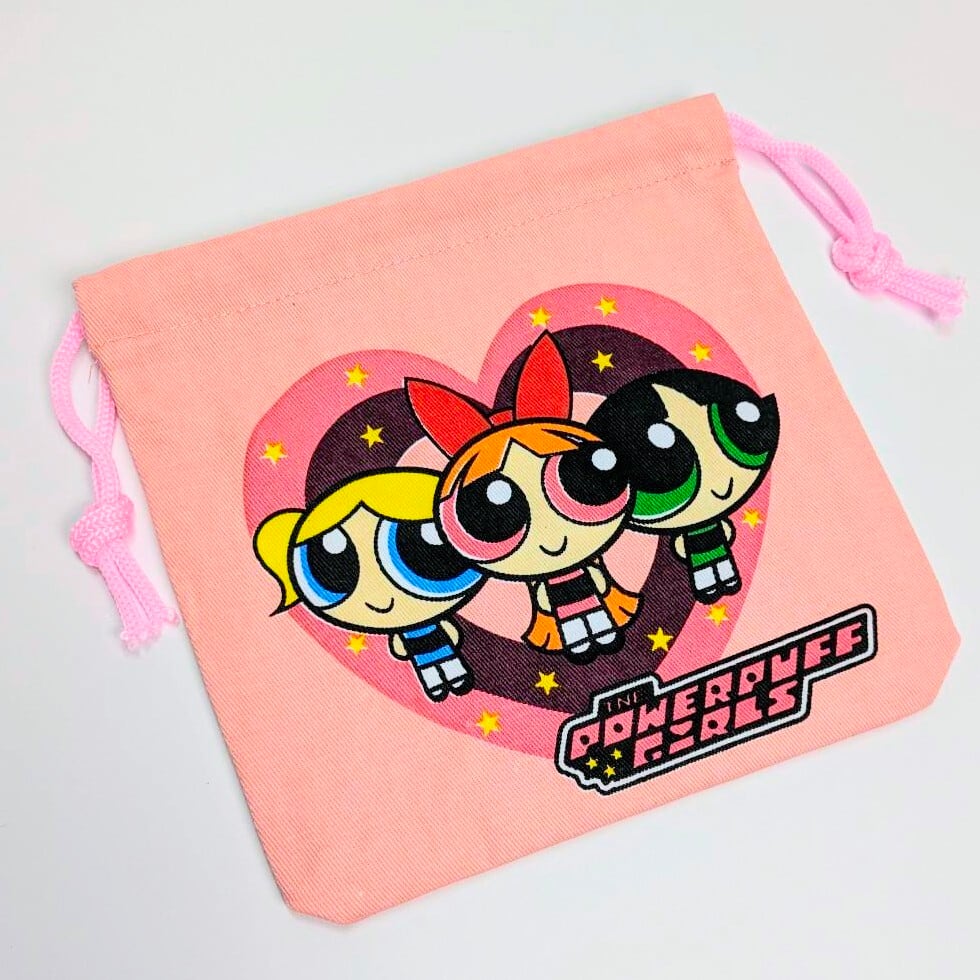 再入荷!【The Powerpuff Girls(パワーパフガールズ)】アメリカンキャラクター巾着袋 〚アメリカン雑貨 アメトイ〛