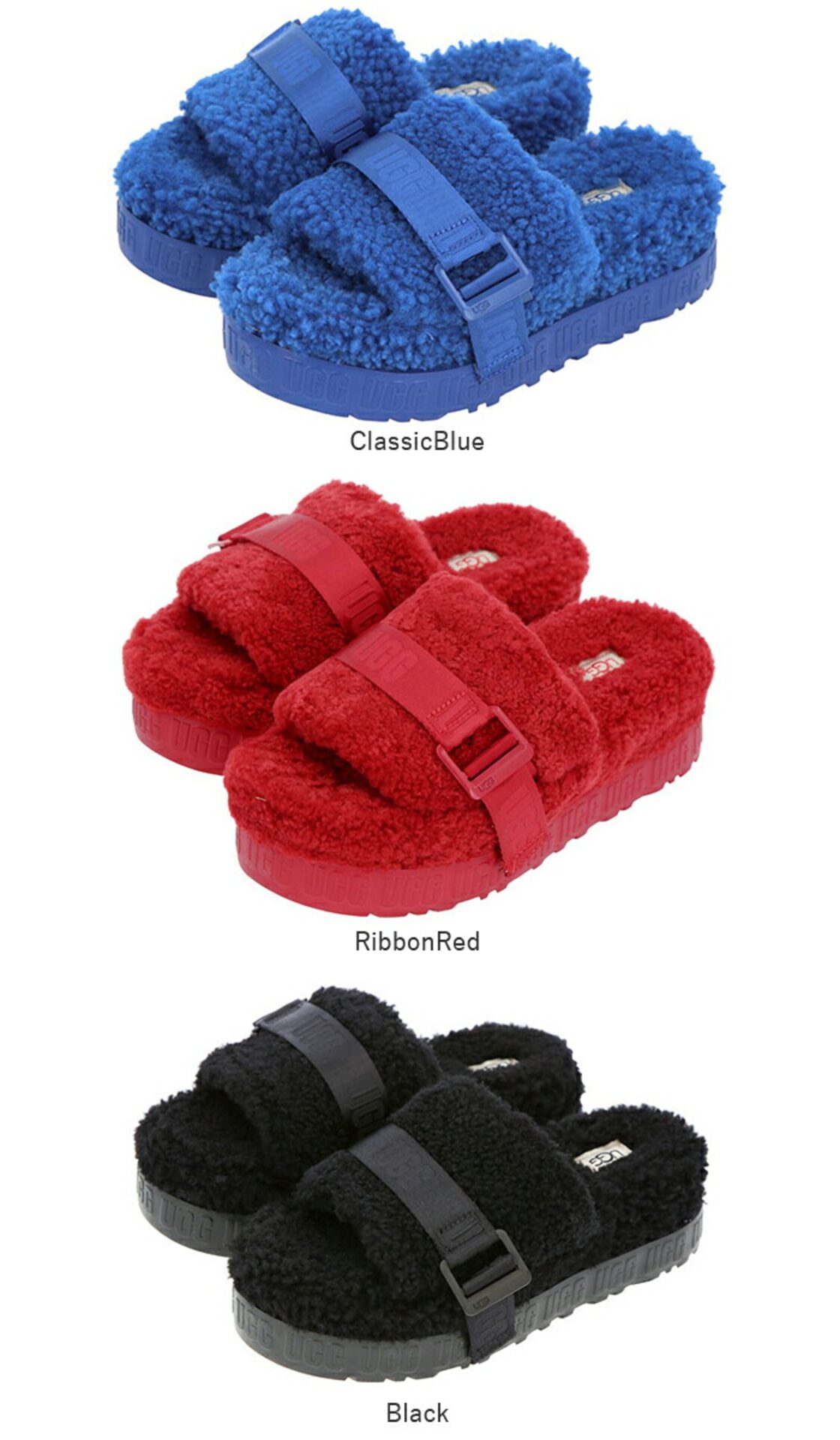 UGG サンダル ファー 通販 レディース ファーサンダル ボア カーリー 